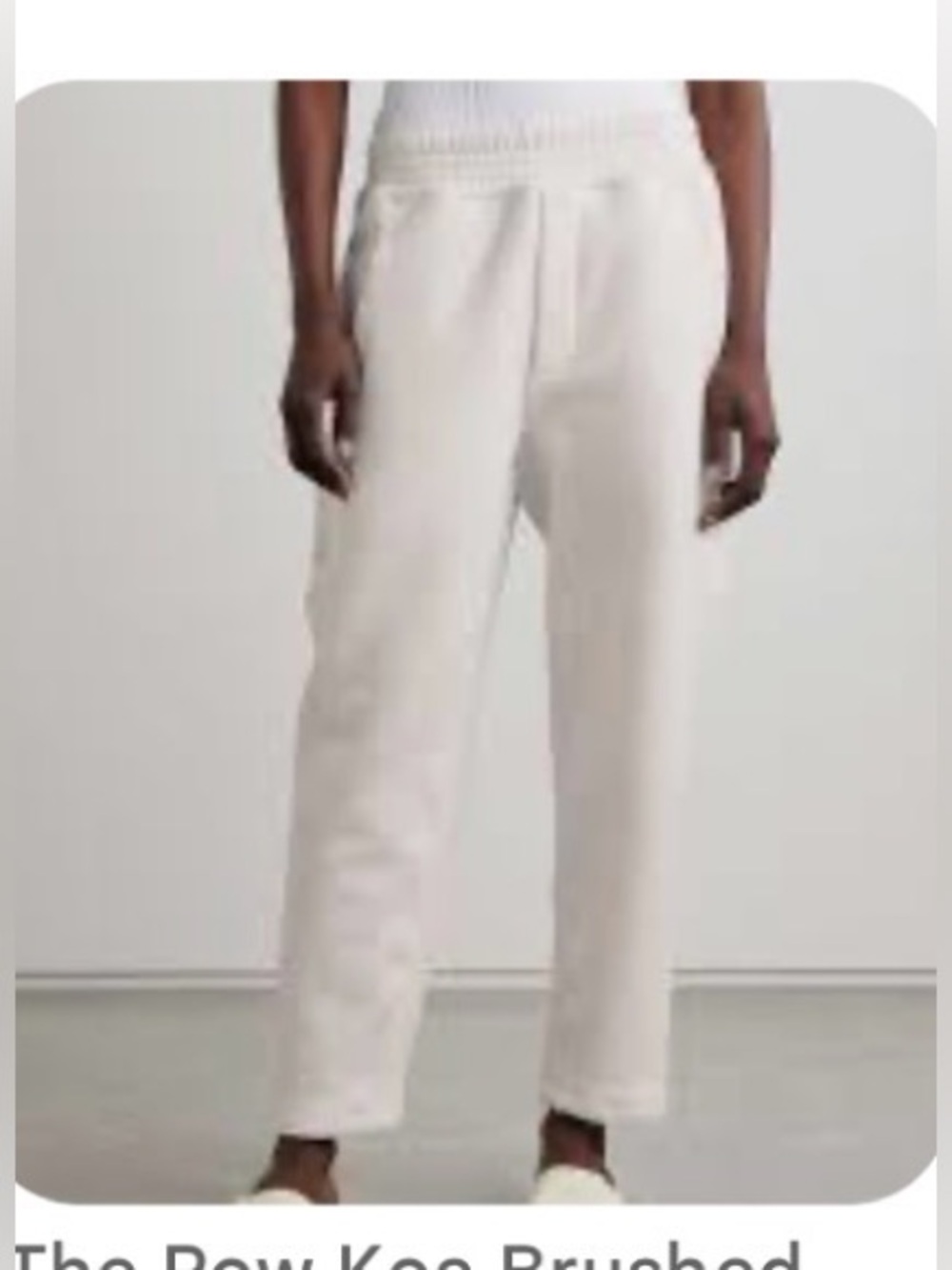 The Row Koa Brushed Cotton Ecru Sweatpants XL
